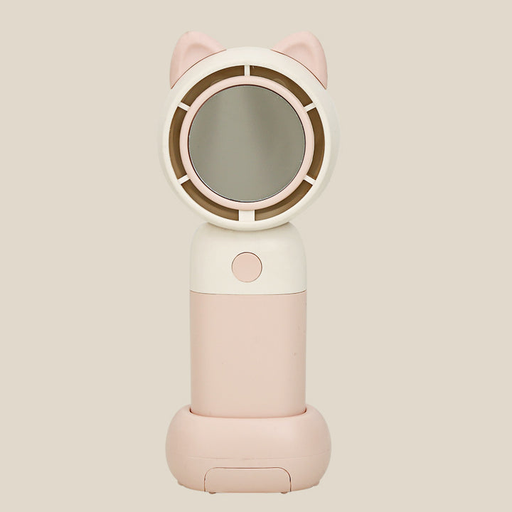 Women portable hand fan with cute cat ears design Bowlift