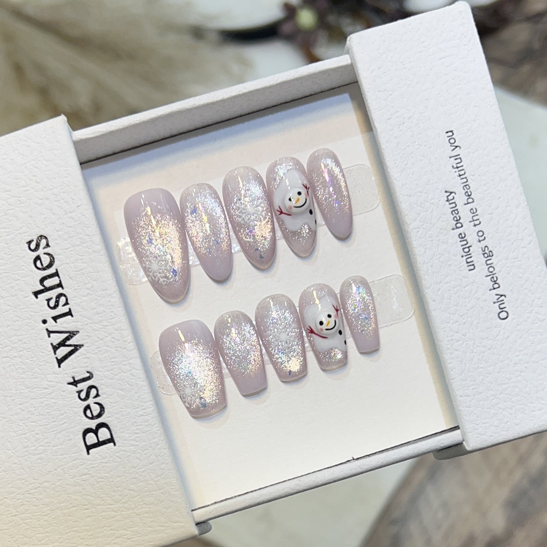 Festive Seasonal Press-On Nail Art Set