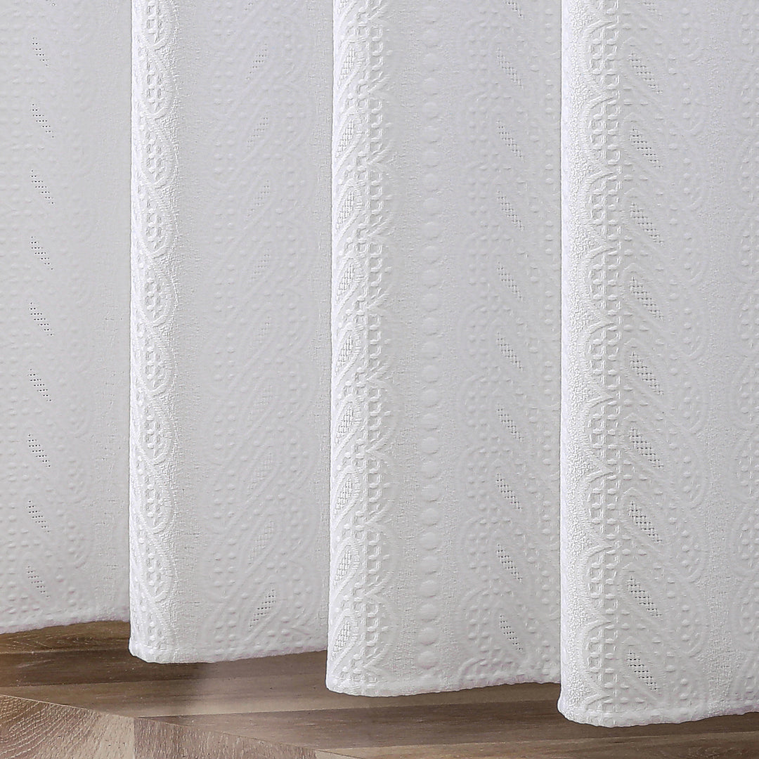 Textured Embossed Shower Curtain Bowlift