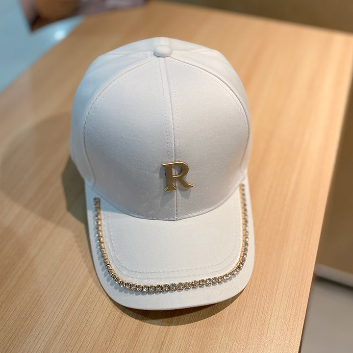 Women's Studded Rhinestone Baseball Cap Bowlift