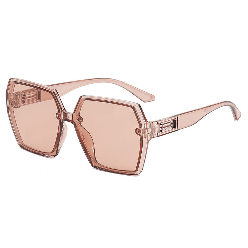 Women's Geometric Oversized Sunglasses with Modern Frame Bowlift