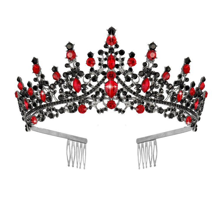 Ladies Opulent Tiara with Black Crystal Detailing Bowlift