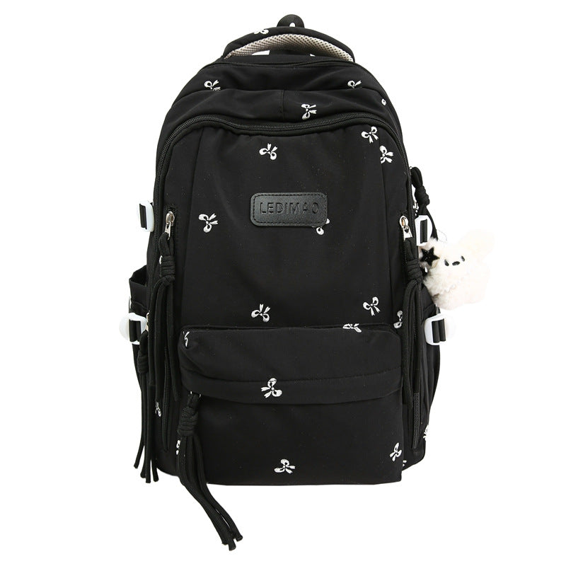 Casual Embroidered School Backpack Bowlift
