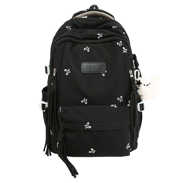 Casual Embroidered School Backpack Bowlift