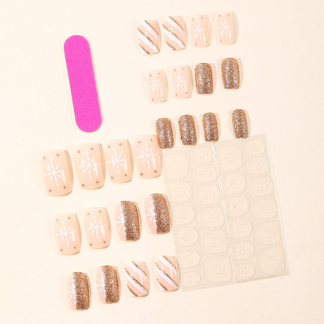 Festive 3D Glitter Nail Art Extensions Bowlift