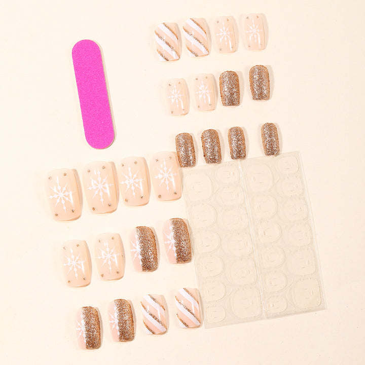 Festive 3D Glitter Nail Art Extensions Bowlift