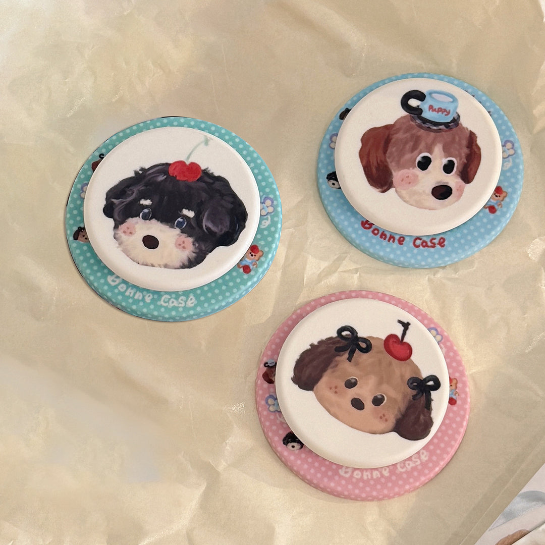 Decorative smartphone finger holder in dog design Bowlift