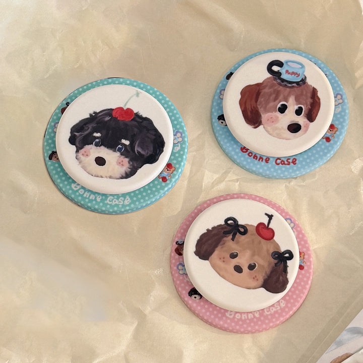 Decorative smartphone finger holder in dog design Bowlift