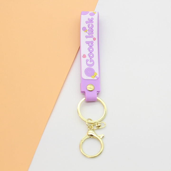 Unisex keychain with motivating lucky saying Bowlift