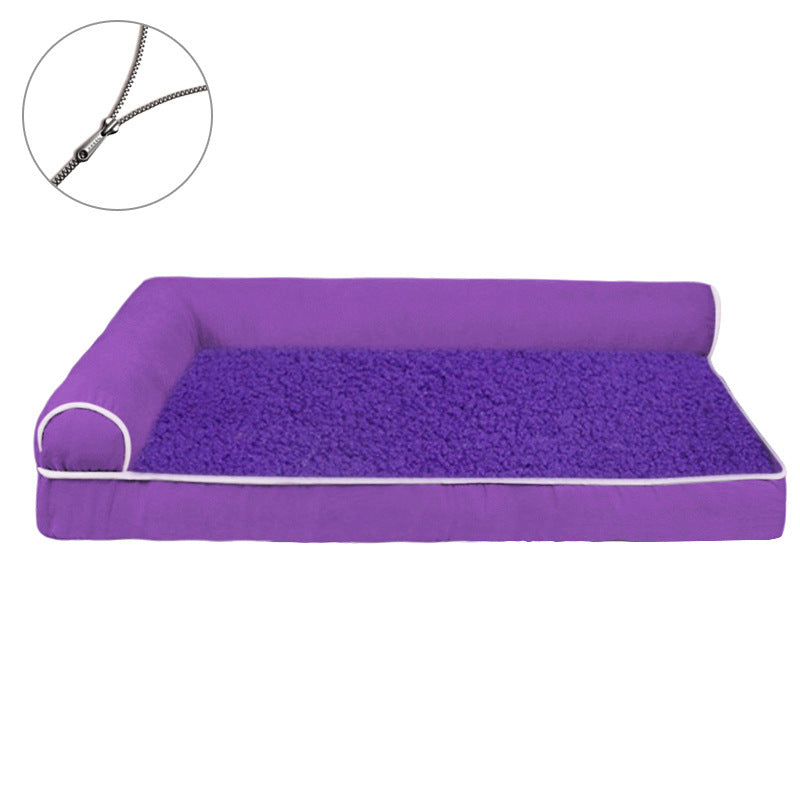 Bolstered Plush  Lounge Bed  Dog Bed