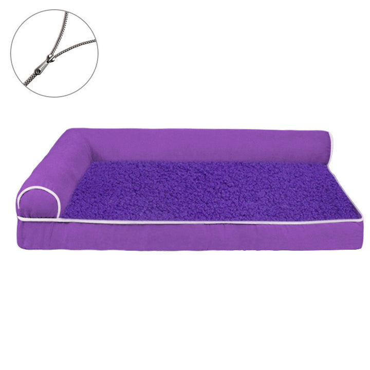 Bolstered Plush  Lounge Bed  Dog Bed