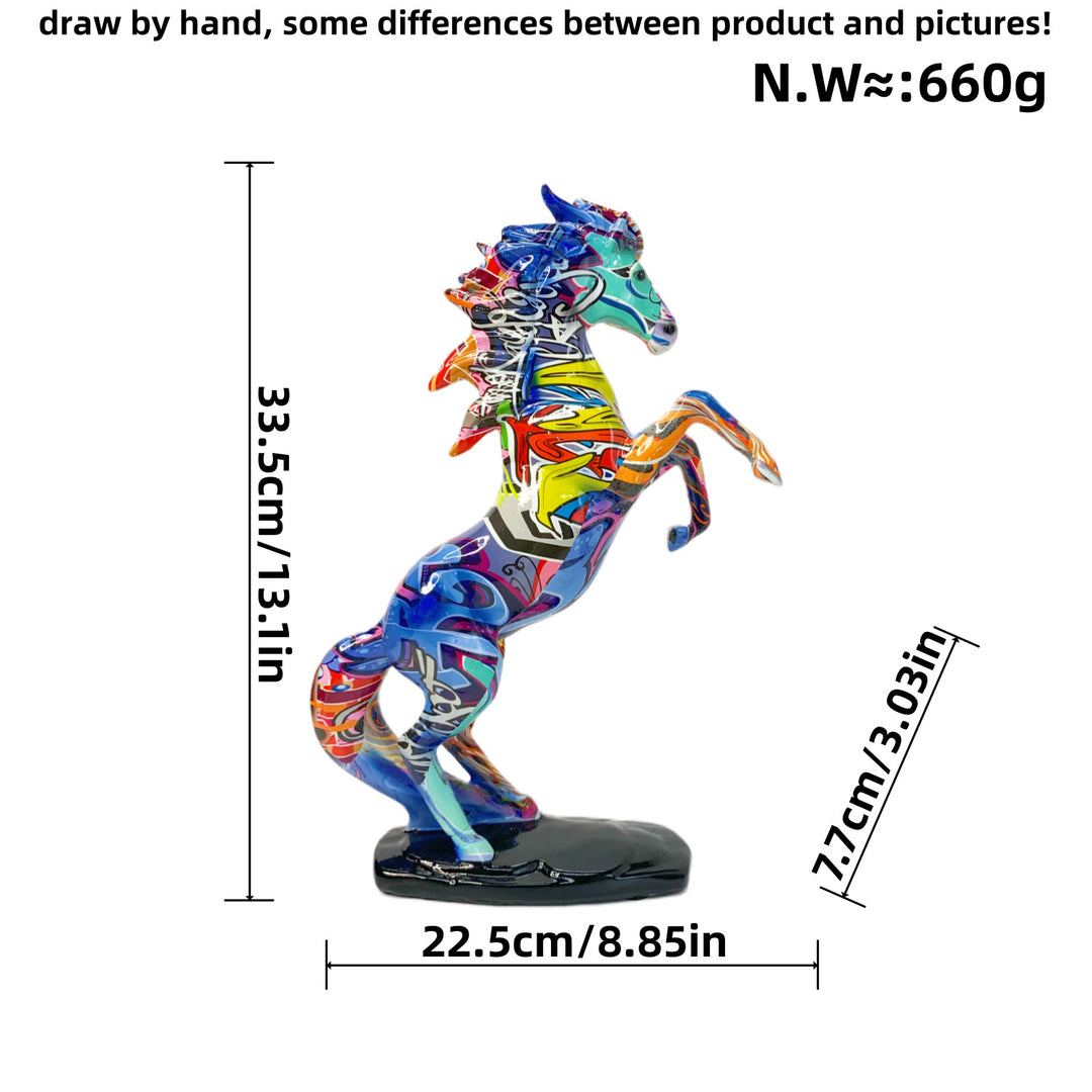 Artful Running Horse Sculpture Bowlift