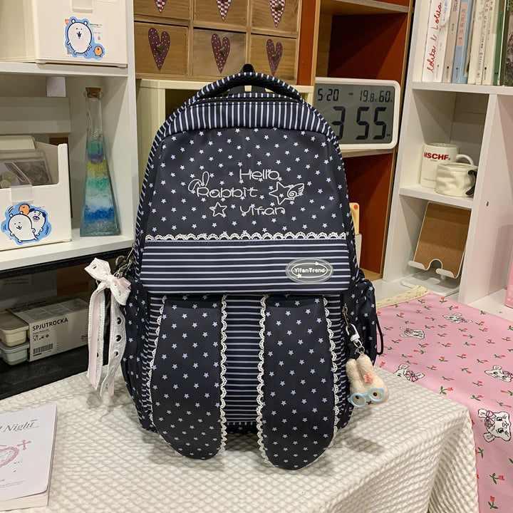 Cute Bunny Ear-Themed Backpack Bowlift