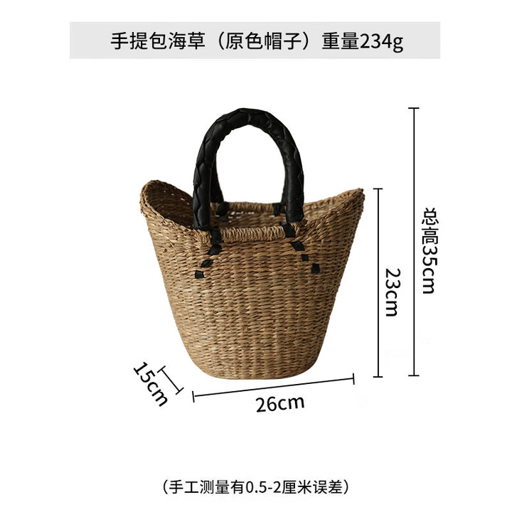 Women's handcrafted tote bag made from sustainable seagrass with stylish handles Bowlift