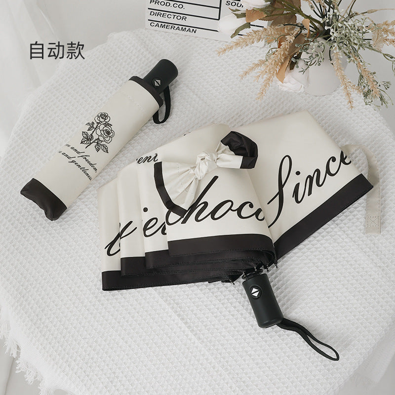 Ladies Foldable Windproof Umbrella with Floral Design Bowlift