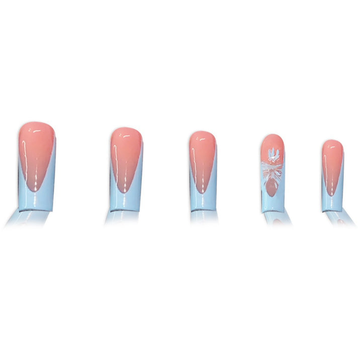 Artistic Press-On Nail Design Bowlift