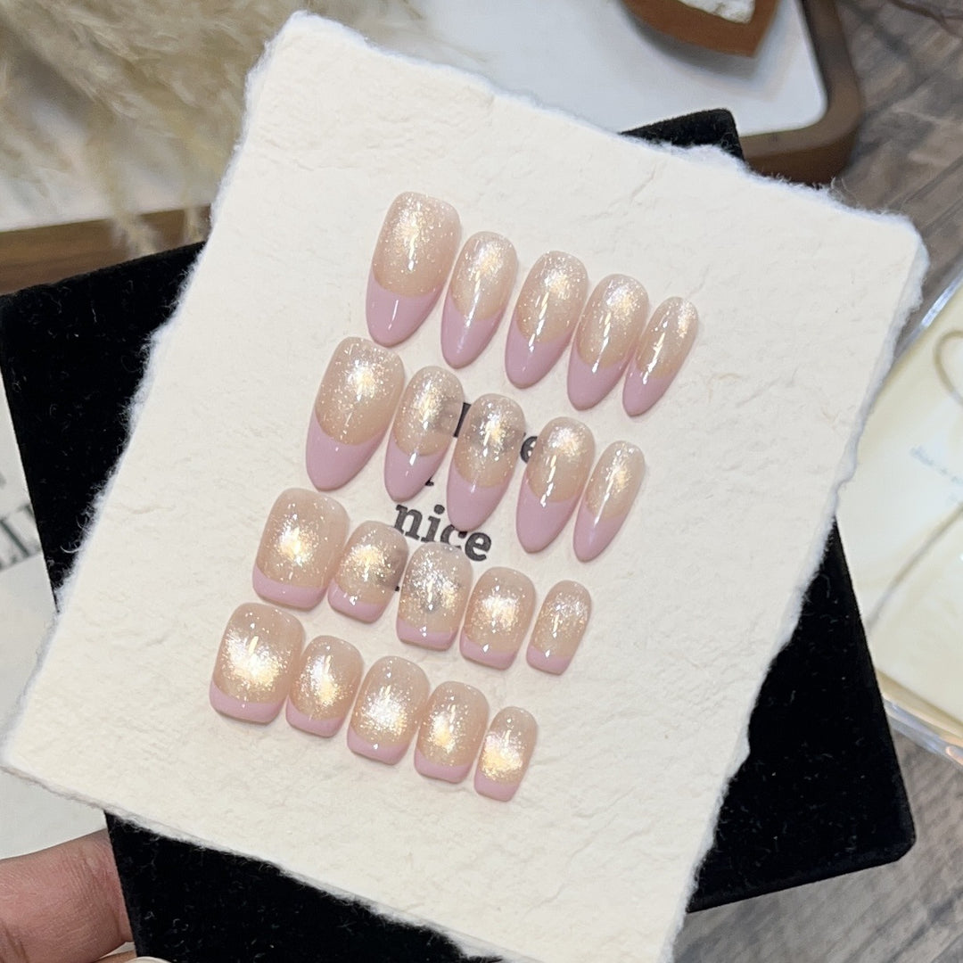 Dreamy Glittery Press-On Nail Set Bowlift