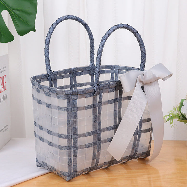 Decorative Basket Bag with Elegant Bow Bowlift