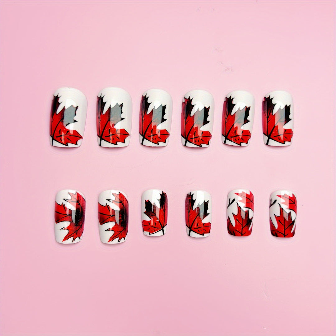 Artistic Autumn Leaf Nail Art Bowlift