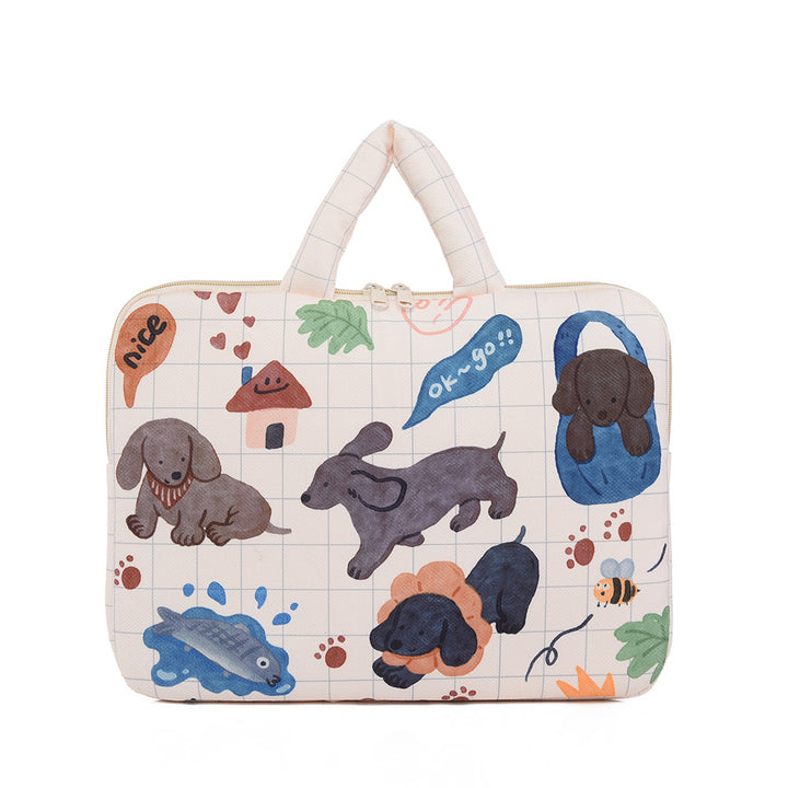 Stylish laptop cover with cute dog design Bowlift