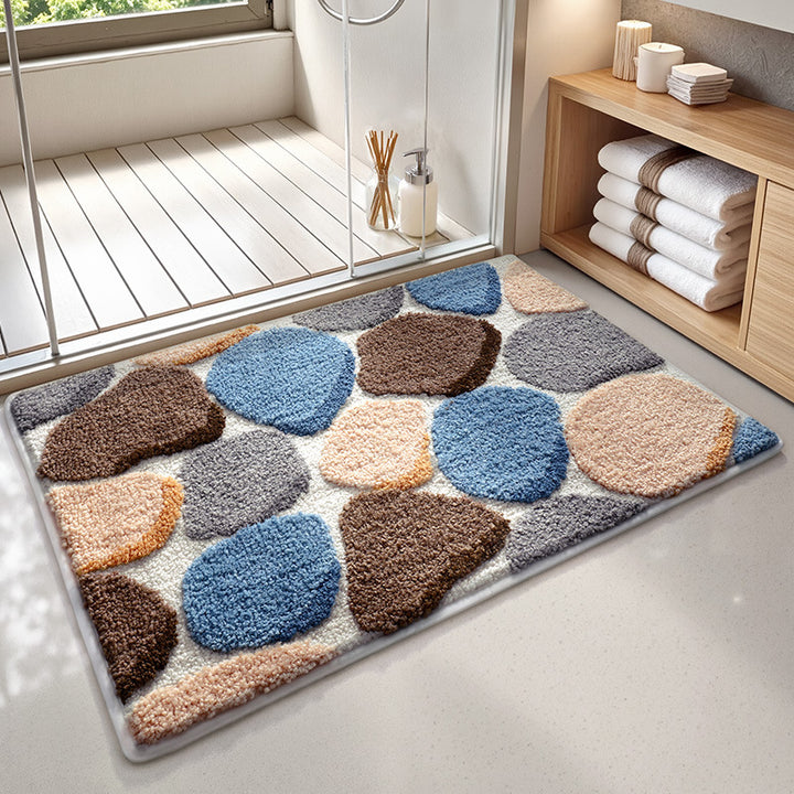 Plush Textured Bath Mat Bowlift