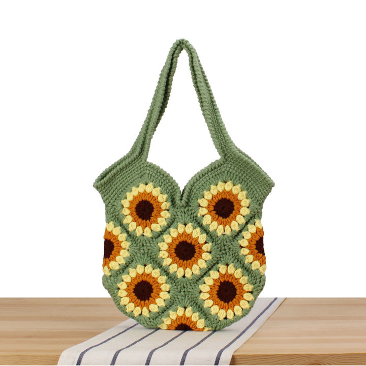 Handbag with Floral Crochet Patterns Bowlift