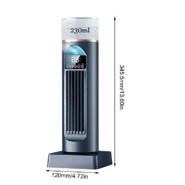 Unisex One Size compact vertical personal vaporizer air cooler with digital display removable water tank adjustable slats USB powered Bowlift