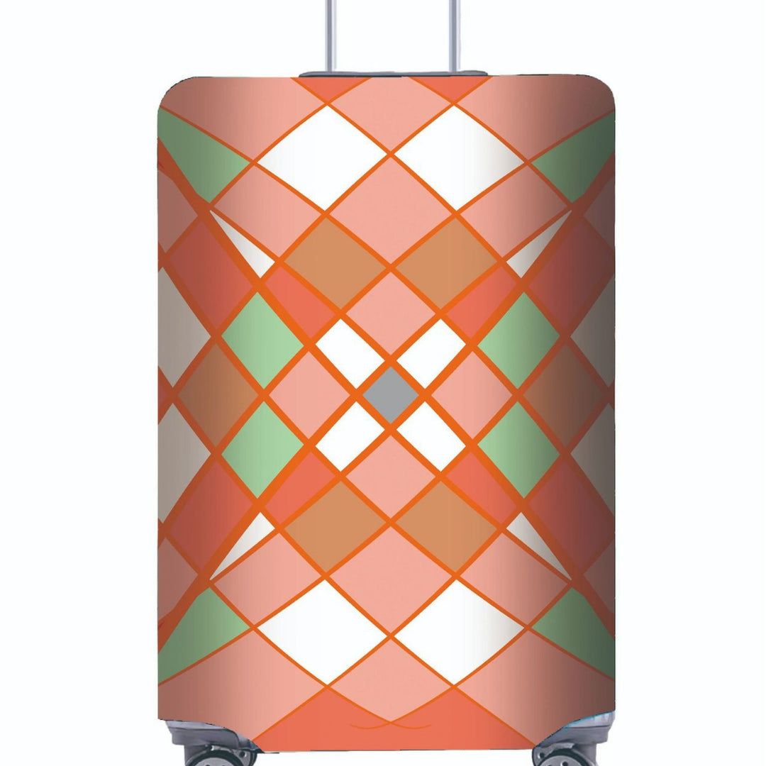Women's Hard Shell Suitcase with Modern Geometric Design Bowlift