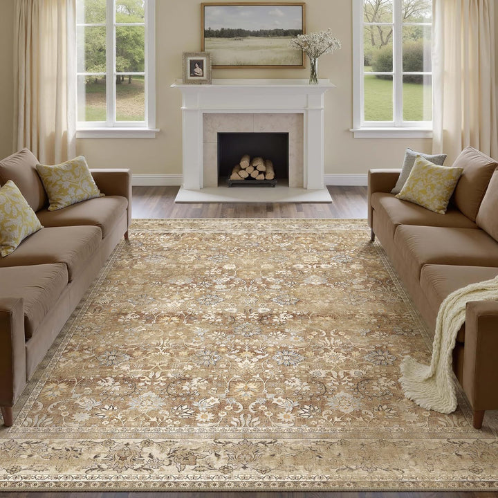 Luxurious Vintage Floral Pattern Area Rug