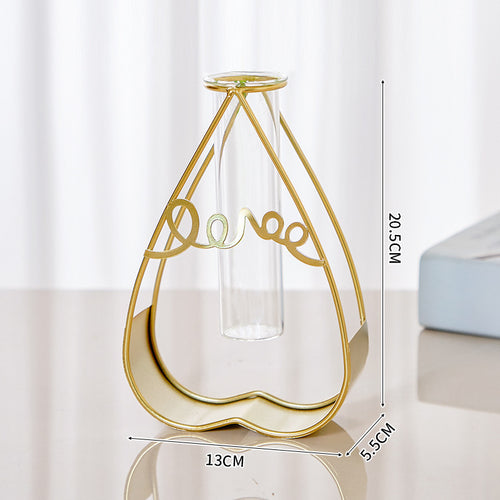 Decorative Heart-Shaped Glass Vase Stand