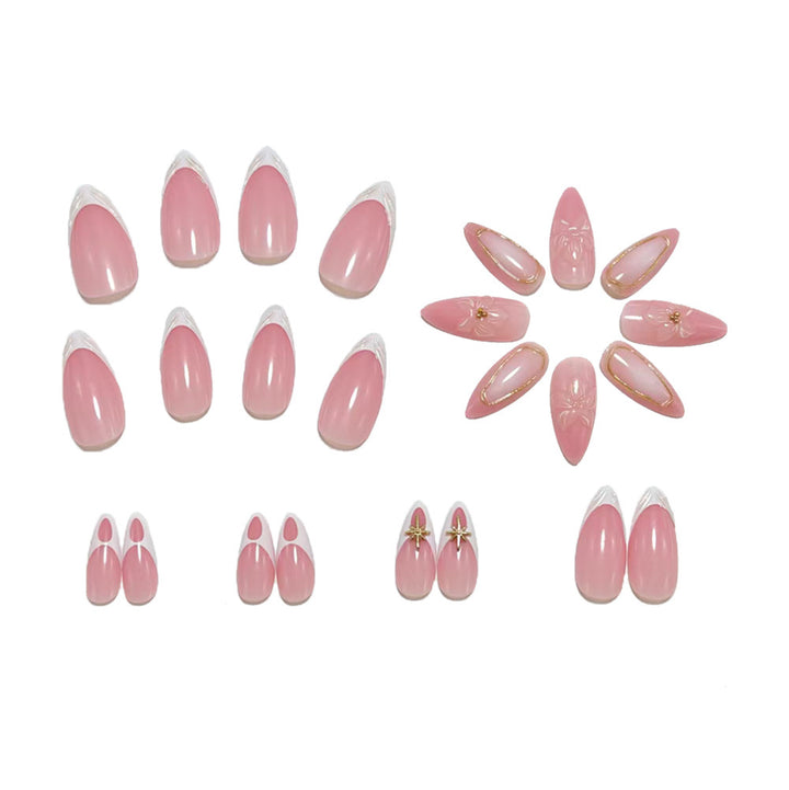 Elegant and sophisticated artificial nails with floral design Bowlift