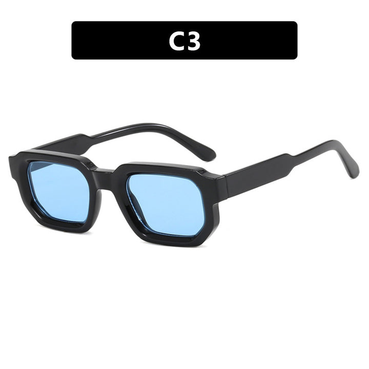 Women's fashionable rectangular sunglasses in a trendy design with clear accents Bowlift