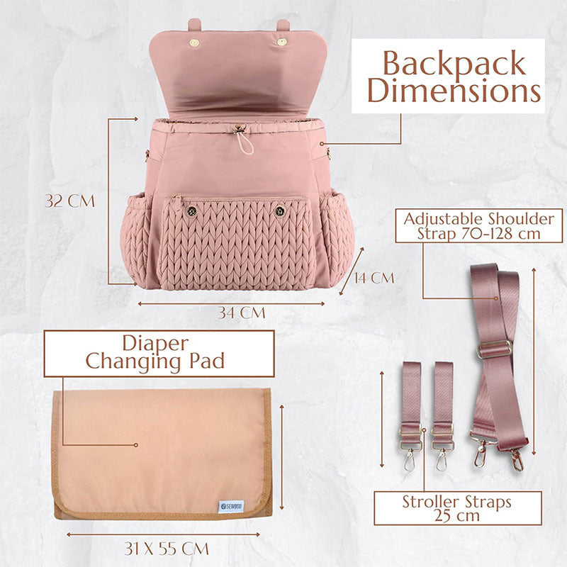 Padded backpack with braided design Bowlift