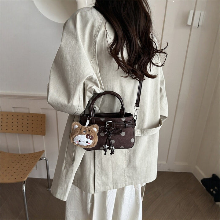 Polka Dot Mini Handbag with Crossbody Strap
