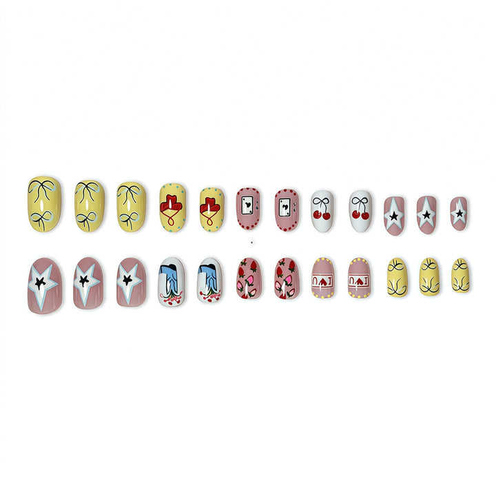 Artistic Cherry Blossom Press-On Nails Bowlift