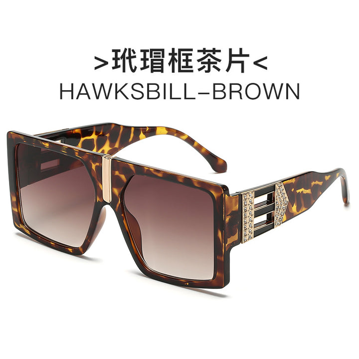 Ladies elegant rectangular sunglasses with glamorous embellishments Bowlift