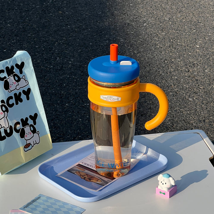 Women's Multifunctional Coffee Mug with Straw Bowlift