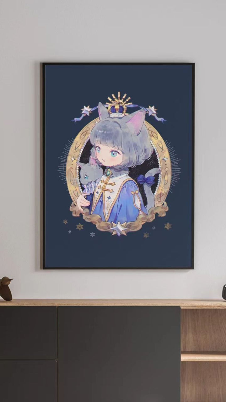 Illustrated Fantasy Character Canvas Art Print Bowlift