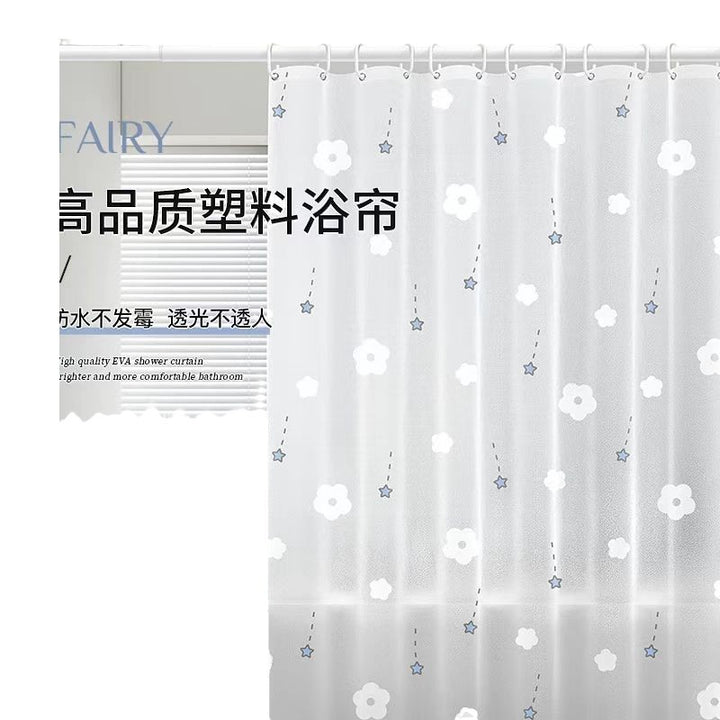 Delicate Floral Pattern Shower Curtain Bowlift