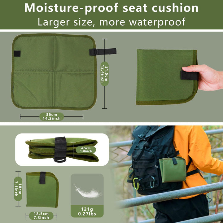 Ladies outdoor seating mat with detachable carrying strap Bowlift
