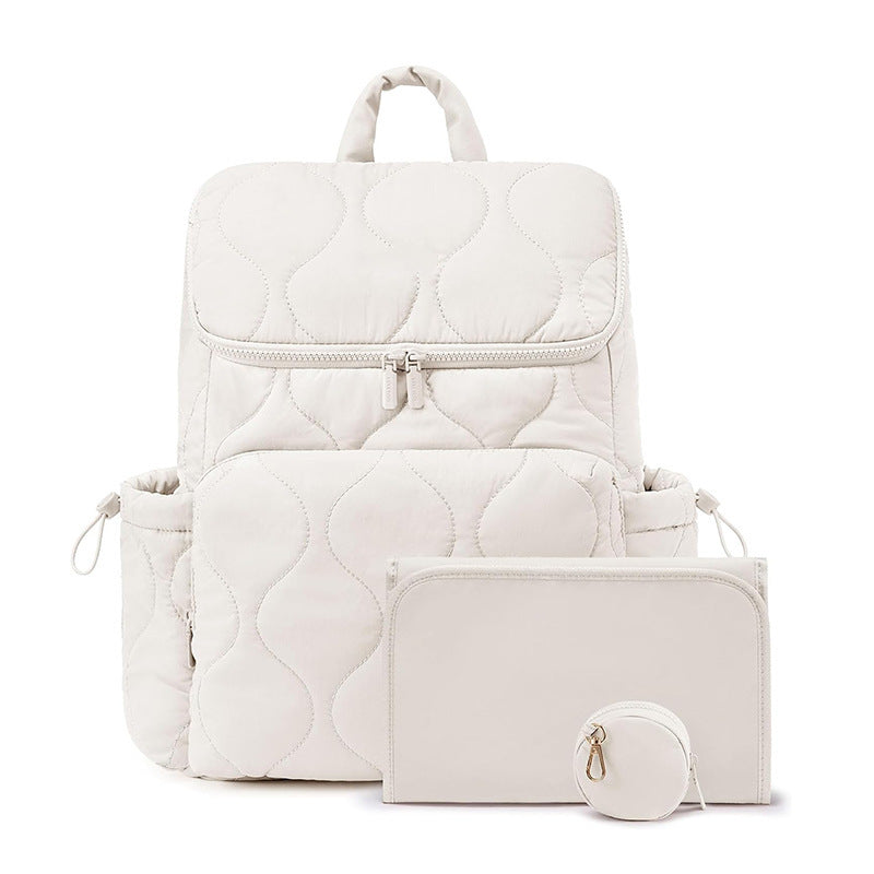 Fashionable Padded Backpack with Removable Cosmetic Organizer Bowlift