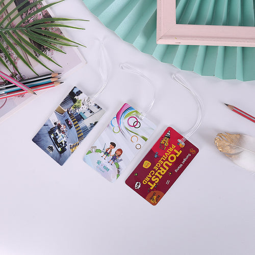 durable PVC luggage tag set with transparent loop Bowlift