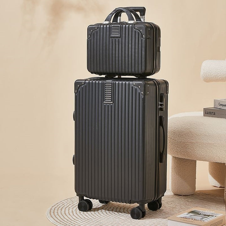 Hard-shell suitcase with double safety lock and flexible interior Bowlift