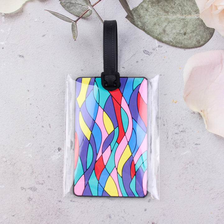 Geometric Pattern Luggage Tag Bowlift