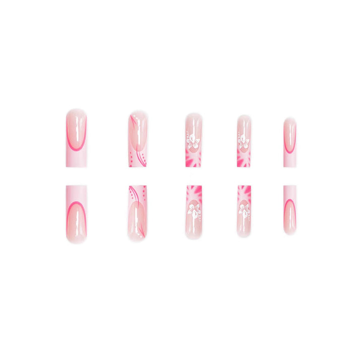 Artistic Press-On Nail Art Enhancements Bowlift