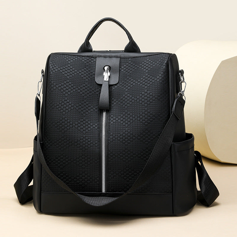 Multi-Functional Textured Backpack Bowlift