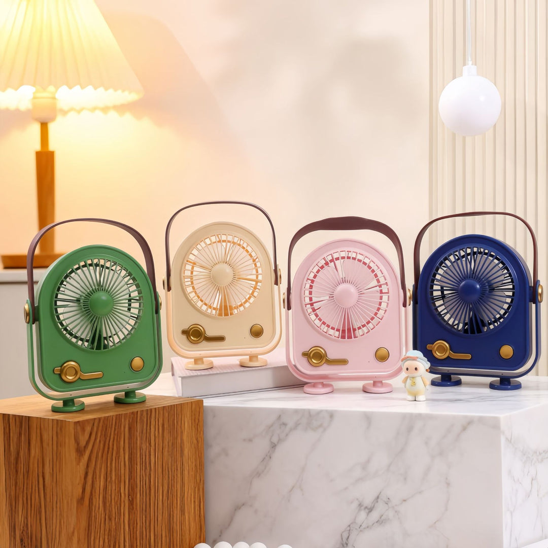 Ladies Portable Table Fan in Retro Design Bowlift