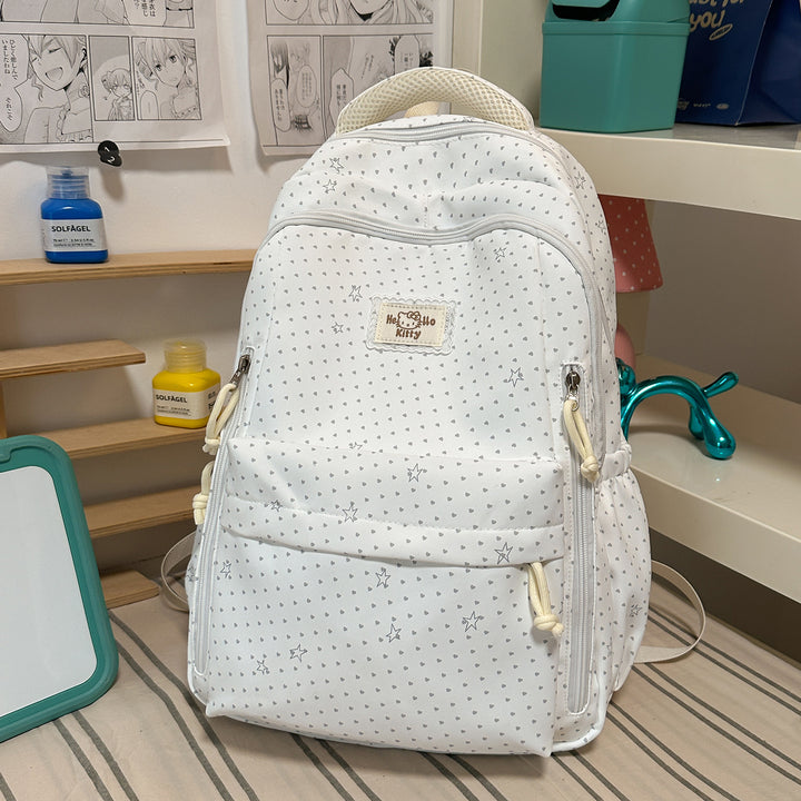 Cute Heart-Patterned Backpack Bowlift