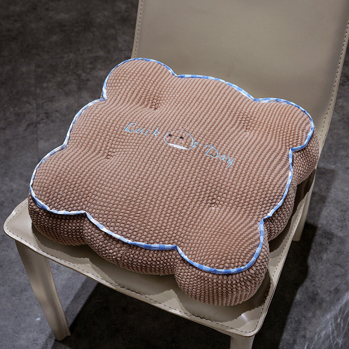 Plush seat cushion with flower pattern Bowlift