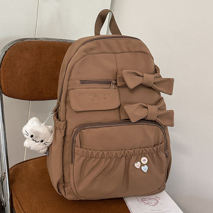 Stylish Bow-Accented Backpack Bowlift